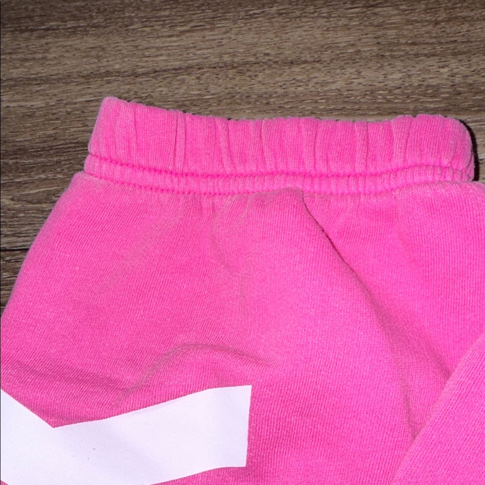 PINK Victoria's Secret Bright Hot Pink women’s Sweatpants with White Side Logo - Picture 5 of 6